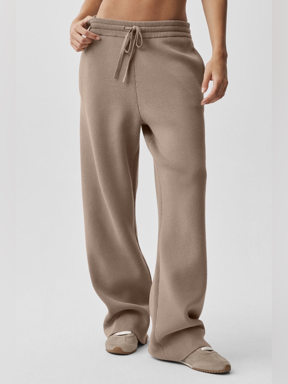 Alo Brown Scholar Straight Leg Sweatpants